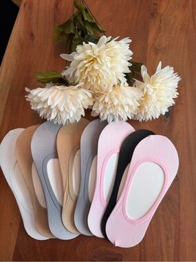 No-Show Liner Socks for Women - Pink, Black, Gray, Beige, White